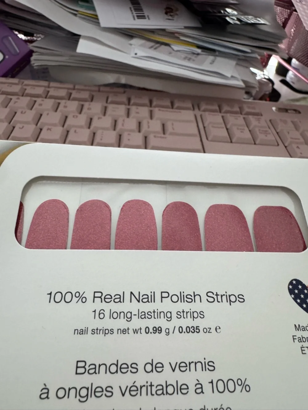 NIP- Color Street Real Nail Polish Strips - Sparkling Red “Cherry On Top” - Picture 3 of 3